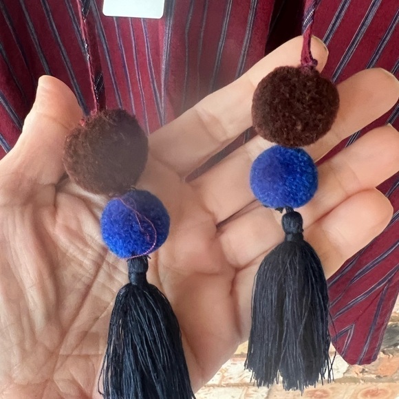 NWT Sea New York Flutter lace sleeves with tassels blouse top boho - Picture 5 of 8